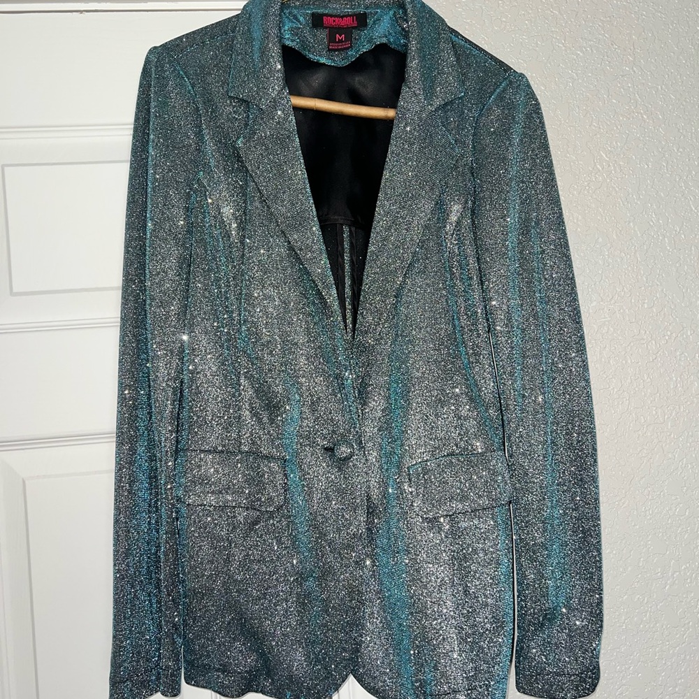 Rock & Roll Cowgirl Silver Blazer Metallic Finish